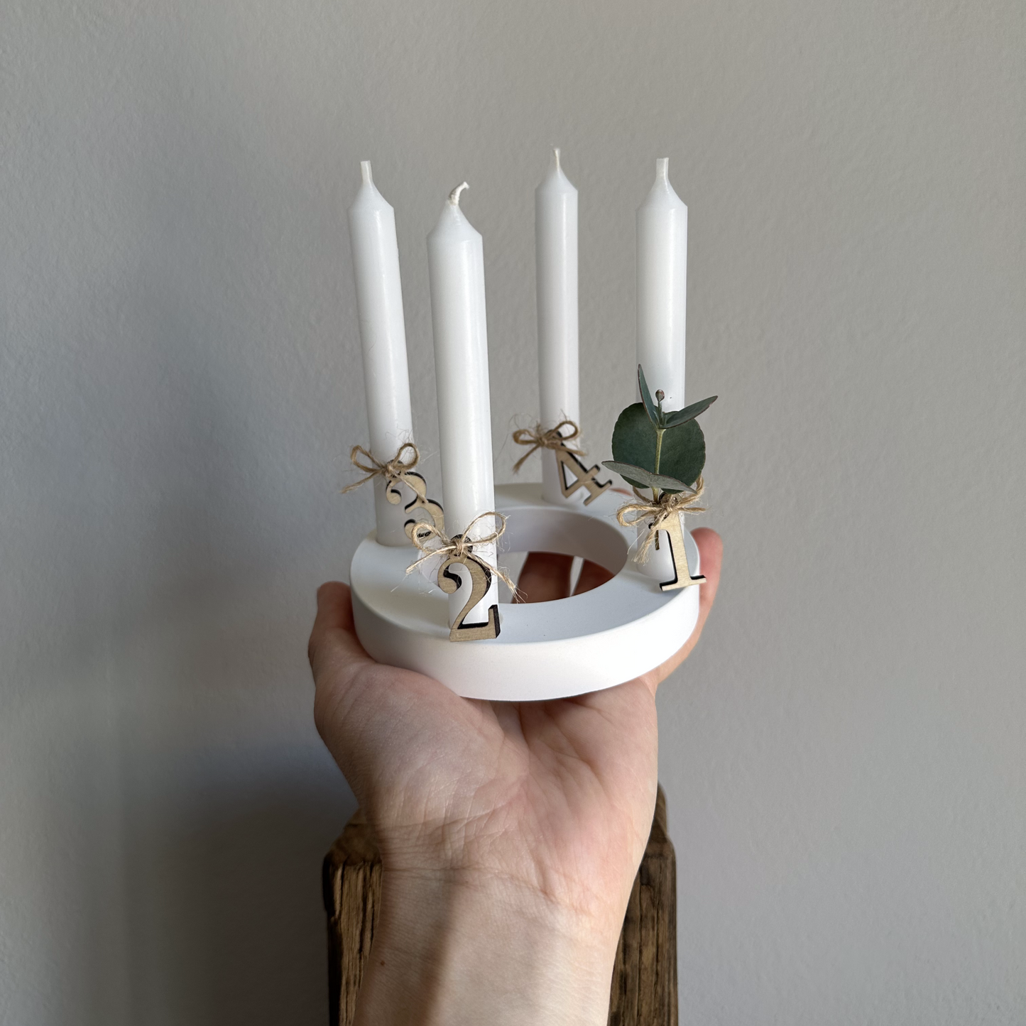 Mini Adventskranz 10cm Durchmesser für Baumkerzen