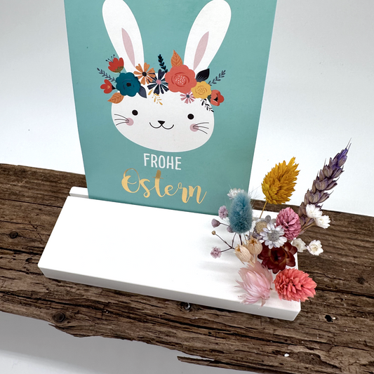 Kartenhalter mit Öffnung für Trockenblumen