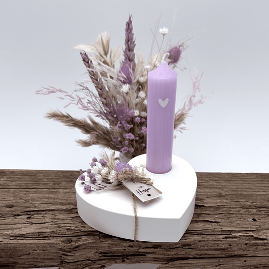 Herz Stabkerzenhalter Teller