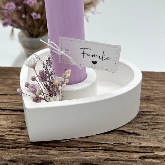 Herz Schale Stabkerzenhalter