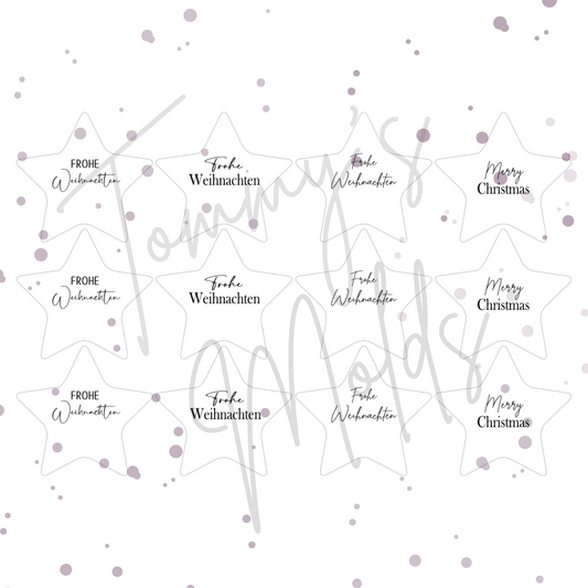 Einleger "Frohe Weihnachten" für Stern