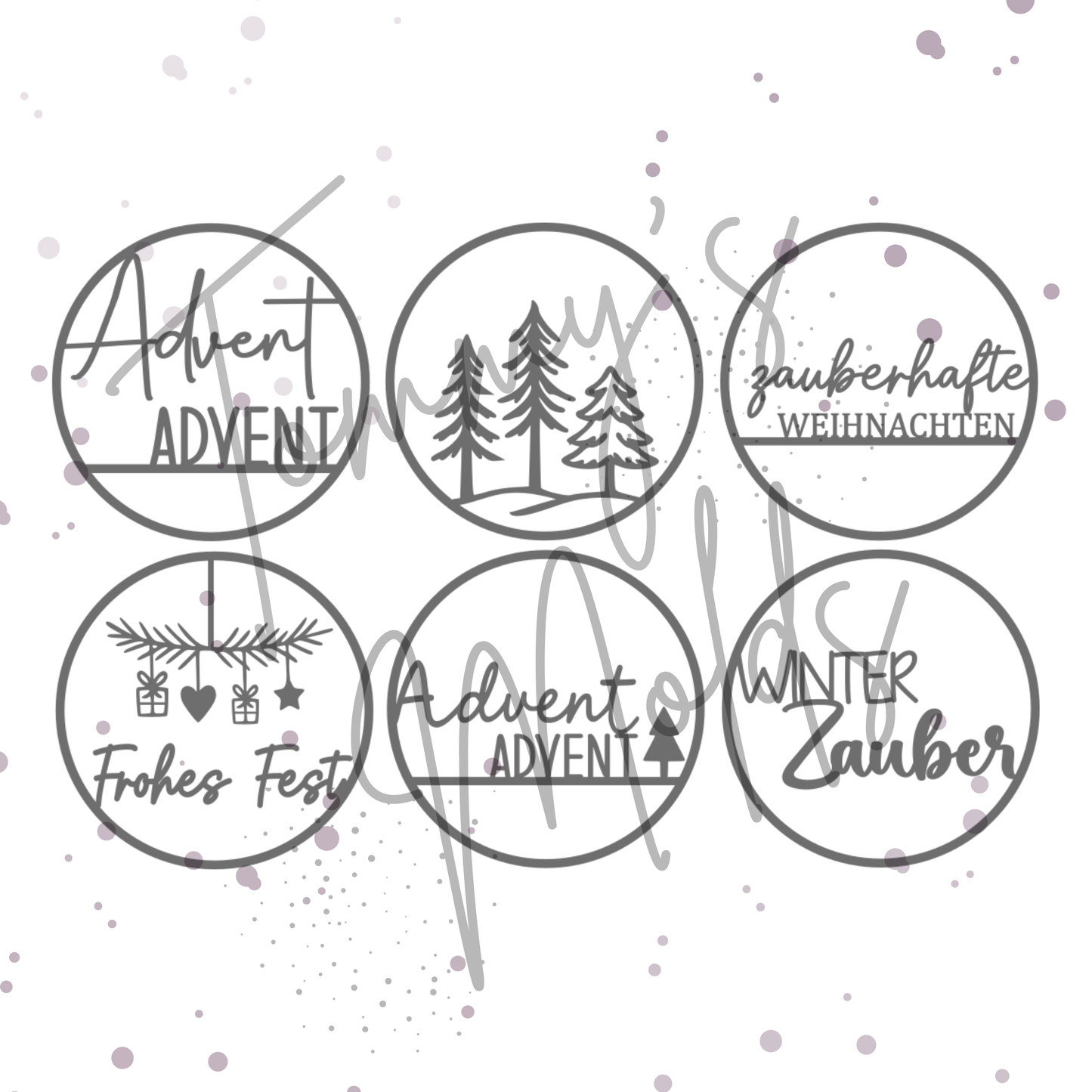 Advent Schale für Baumkerzen "Ach du schöne" | Happy Molds Edition