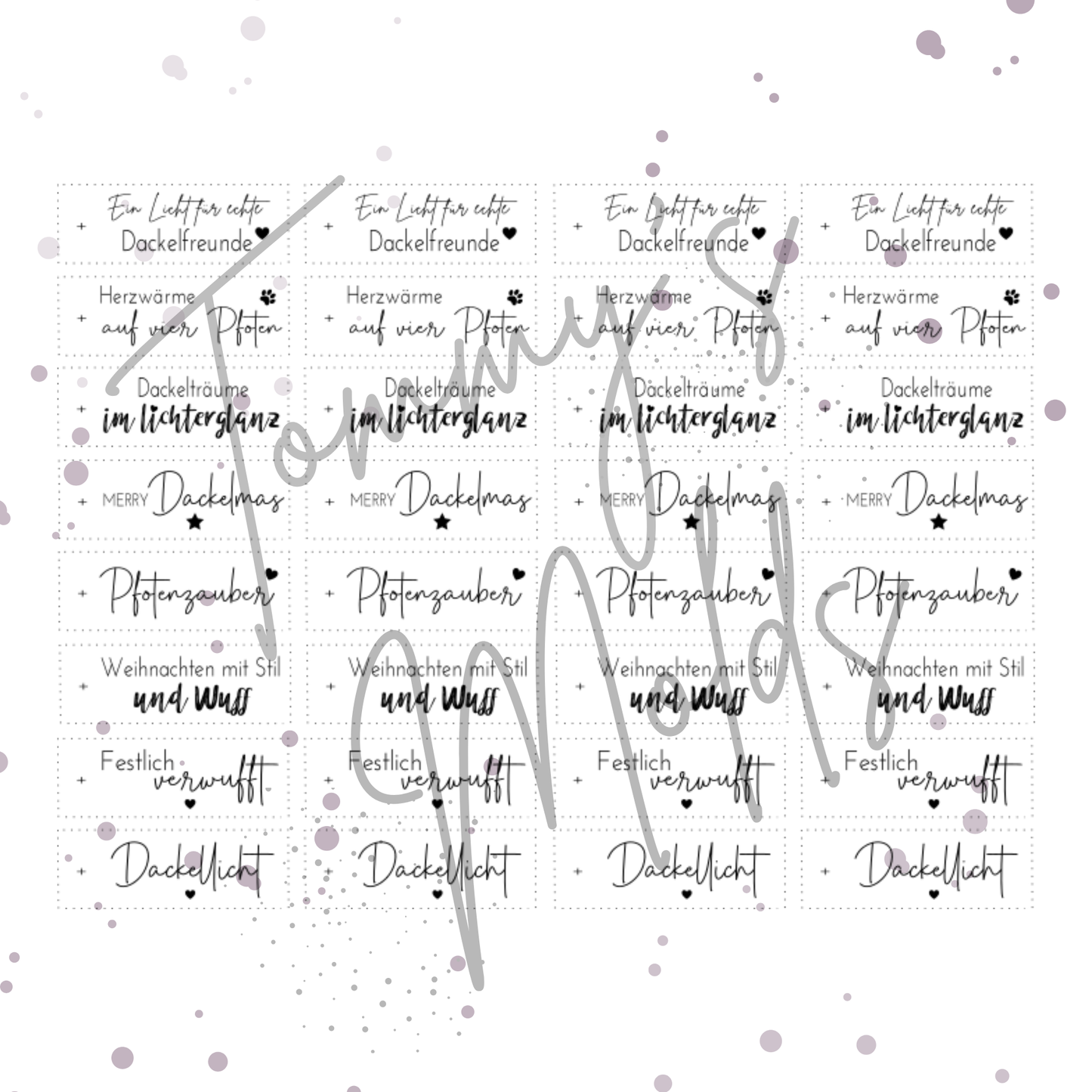 "Ein Licht für echte Dackelfreunde" A5 Bogen