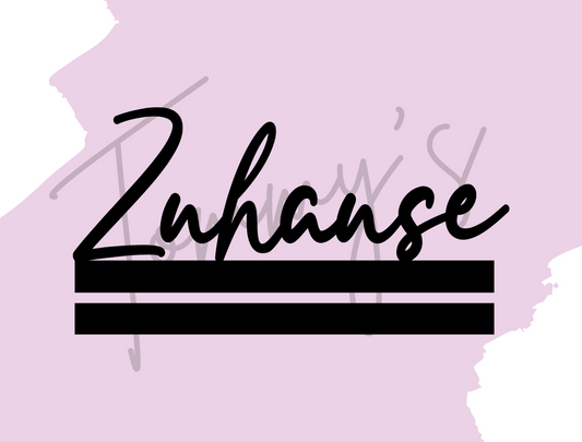 Zuhause Einschieber 16cm | Laser- und Plotterdatei in PNG, SVG und DXF | Tommy's Molds Design für Einschiebehalter