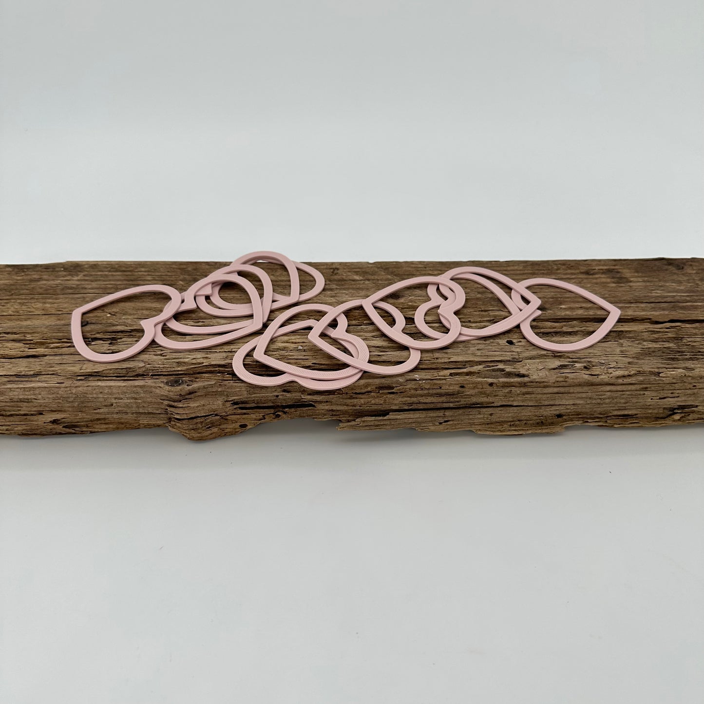 Aufsätze für Herz Ballonlichthalter | 12 Stück altrosa