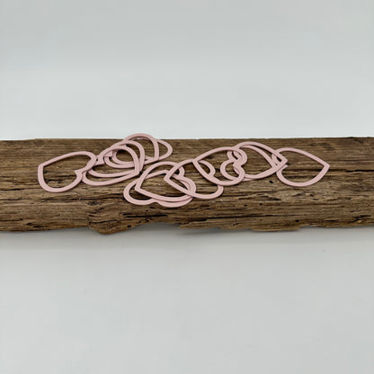 Aufsätze für Herz Ballonlichthalter | 12 Stück altrosa