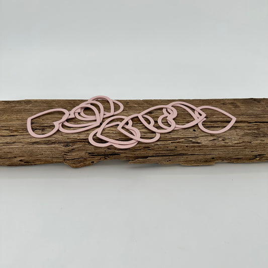 Aufsätze für Herz Ballonlichthalter | 12 Stück altrosa