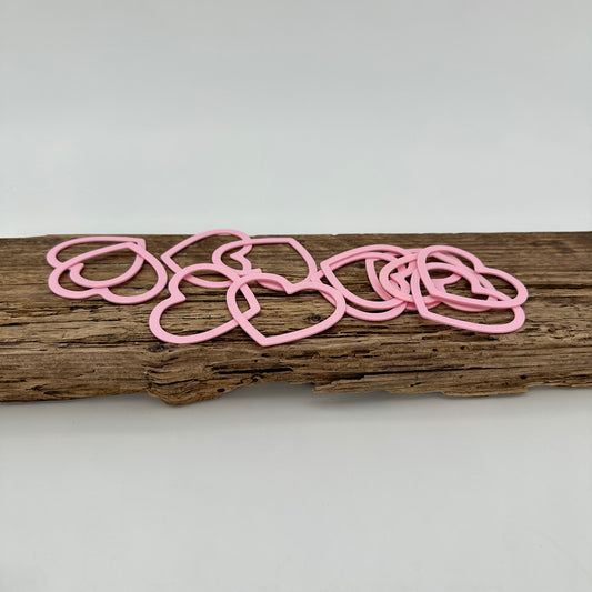 Aufsätze für Herz | 12 Stück in rosa