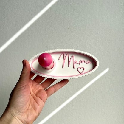Einleger für Stabkerzenhalter Schale Oval  | "Mama" Edition 12 Stück
