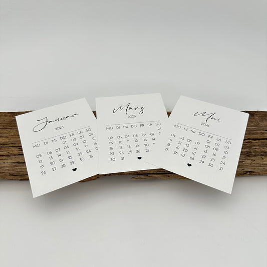 Kalender 2026 im A6 Format