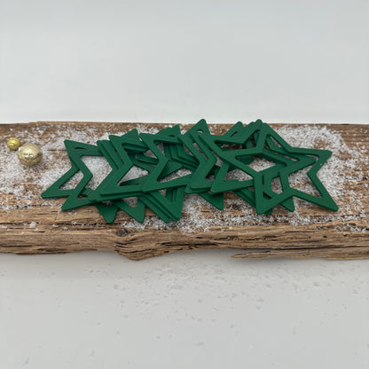 Aufsätze für Stern | 10 Stück in dunkelgrün