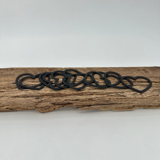 Aufsätze für Herz Ballonlichthalter | 12 Stück schwarz