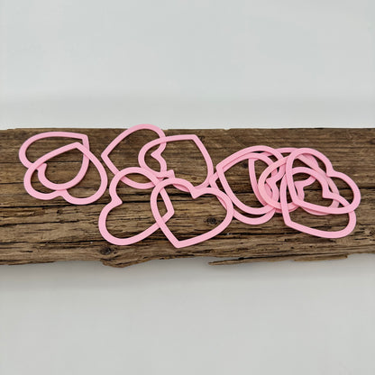 Aufsätze für Herz | 12 Stück in rosa