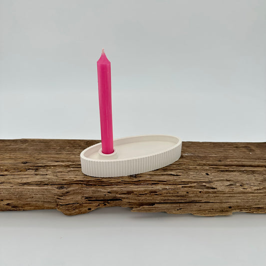 Schale Oval für Baumkerzen mit Rillen | Happy Molds Edition