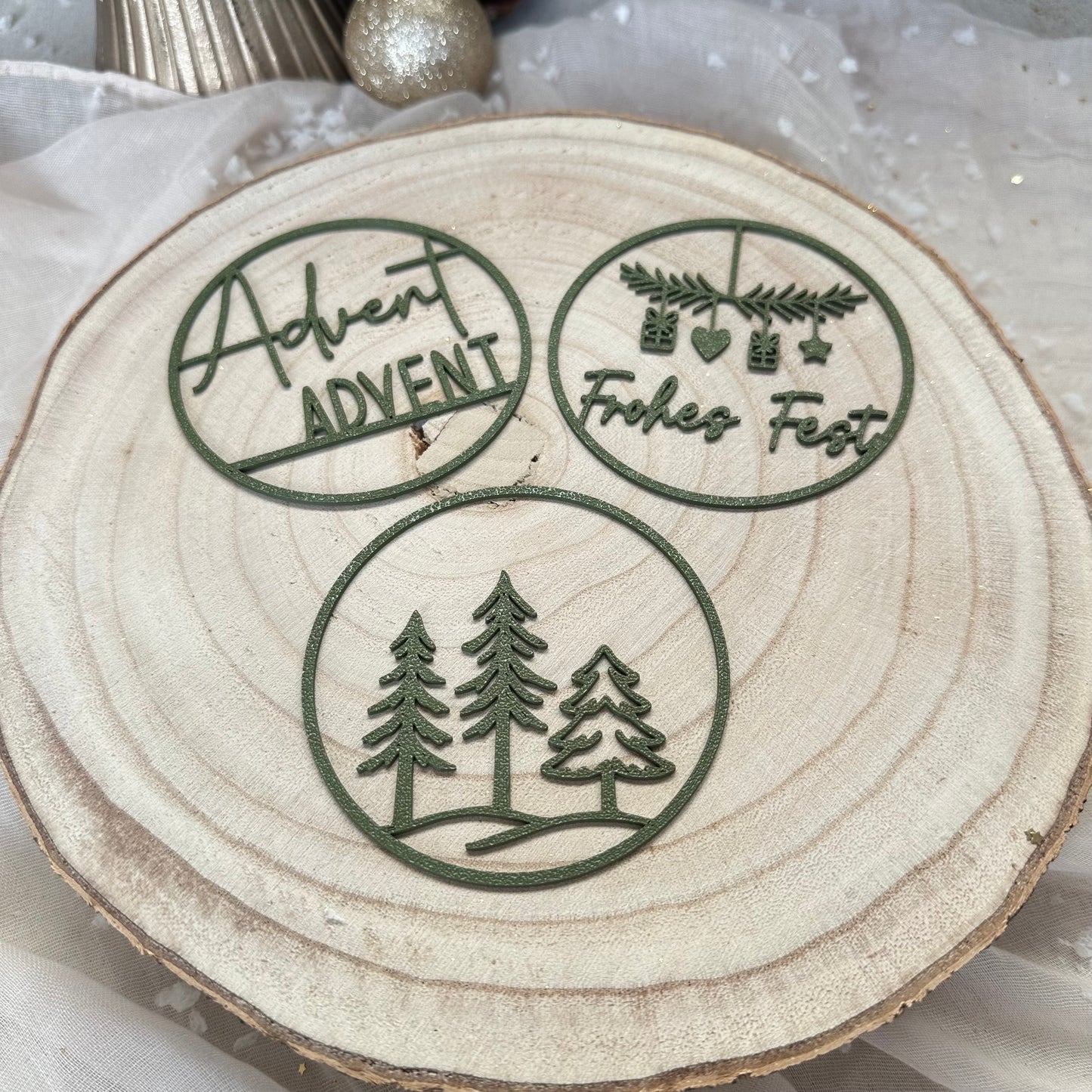 Einleger für Kranz Advent | 10 Stück