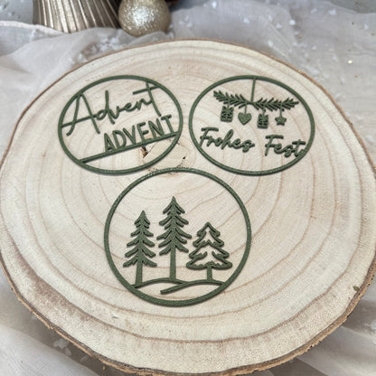 Einleger für Kranz Advent | 10 Stück