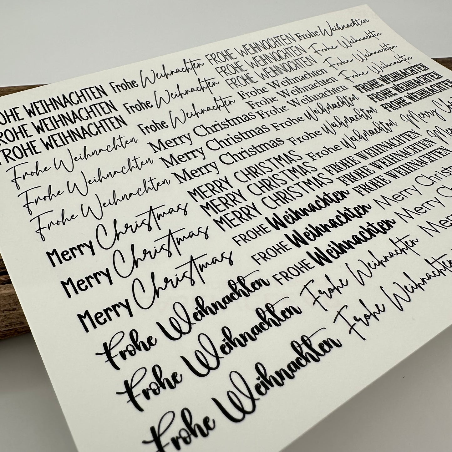 "Frohe Weihnachten“ Baumkerzen-Edition A5 Bogen