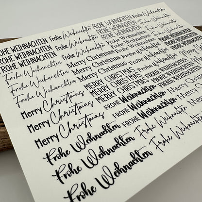 "Frohe Weihnachten“ Baumkerzen-Edition A5 Bogen