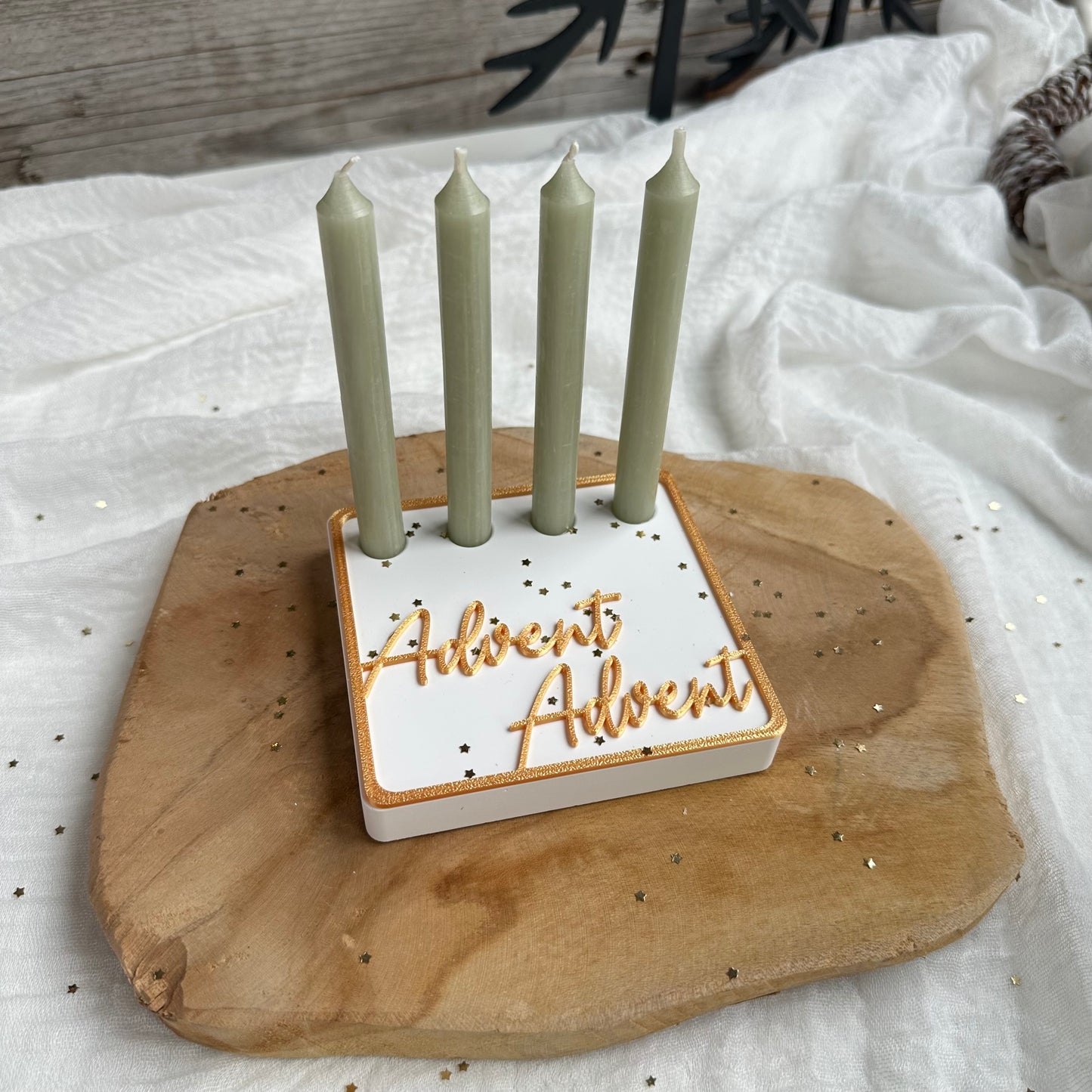 Aufsätze für Advent Platte | 10 Stück