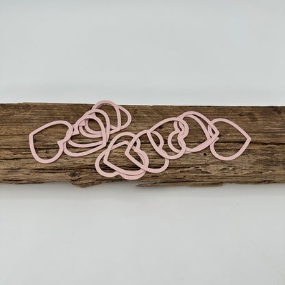 Aufsätze für Herz Ballonlichthalter | 12 Stück altrosa