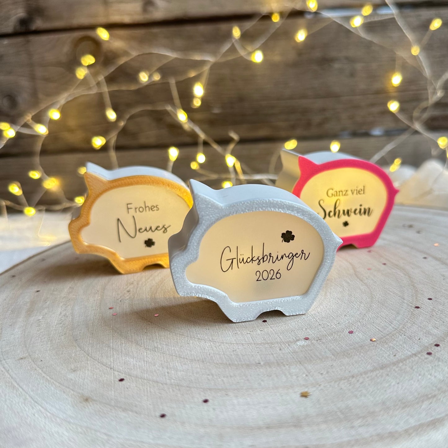 Aufsätze für Schweinchen Ballonlichthalter | 12 Stück