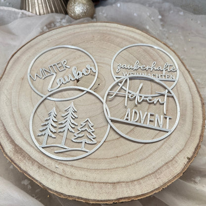 Einleger für Kranz Advent | 10 Stück