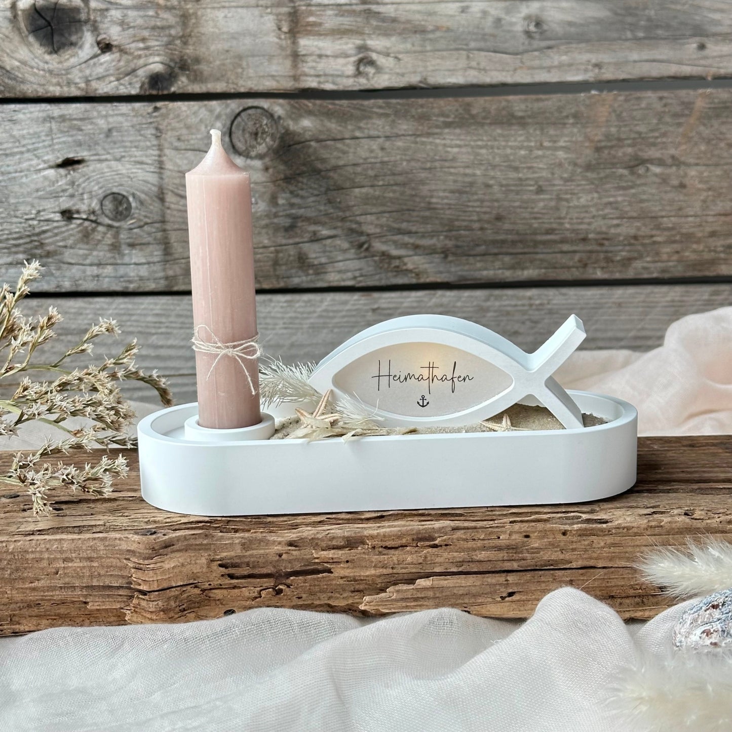 Schale mit Stabkerzenhalter