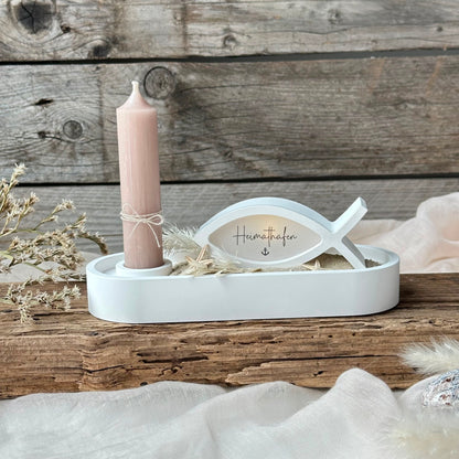 Schale mit Stabkerzenhalter