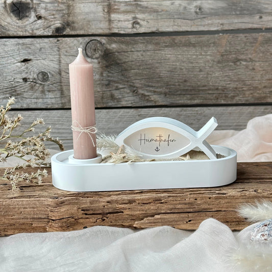 Schale mit Stabkerzenhalter