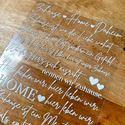 Zuhause ist… A5 Bogen