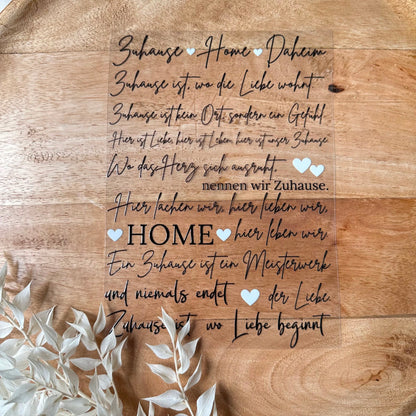 Zuhause ist… A5 Bogen