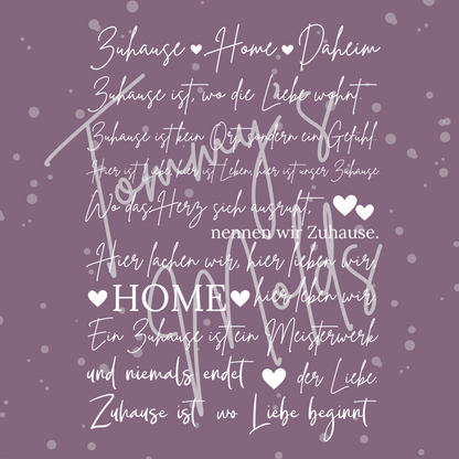 Zuhause ist… A5 Bogen