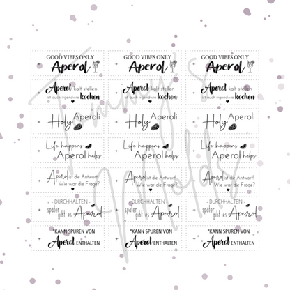 Etiketten transparent "Good Vibes Only" A5 Bogen