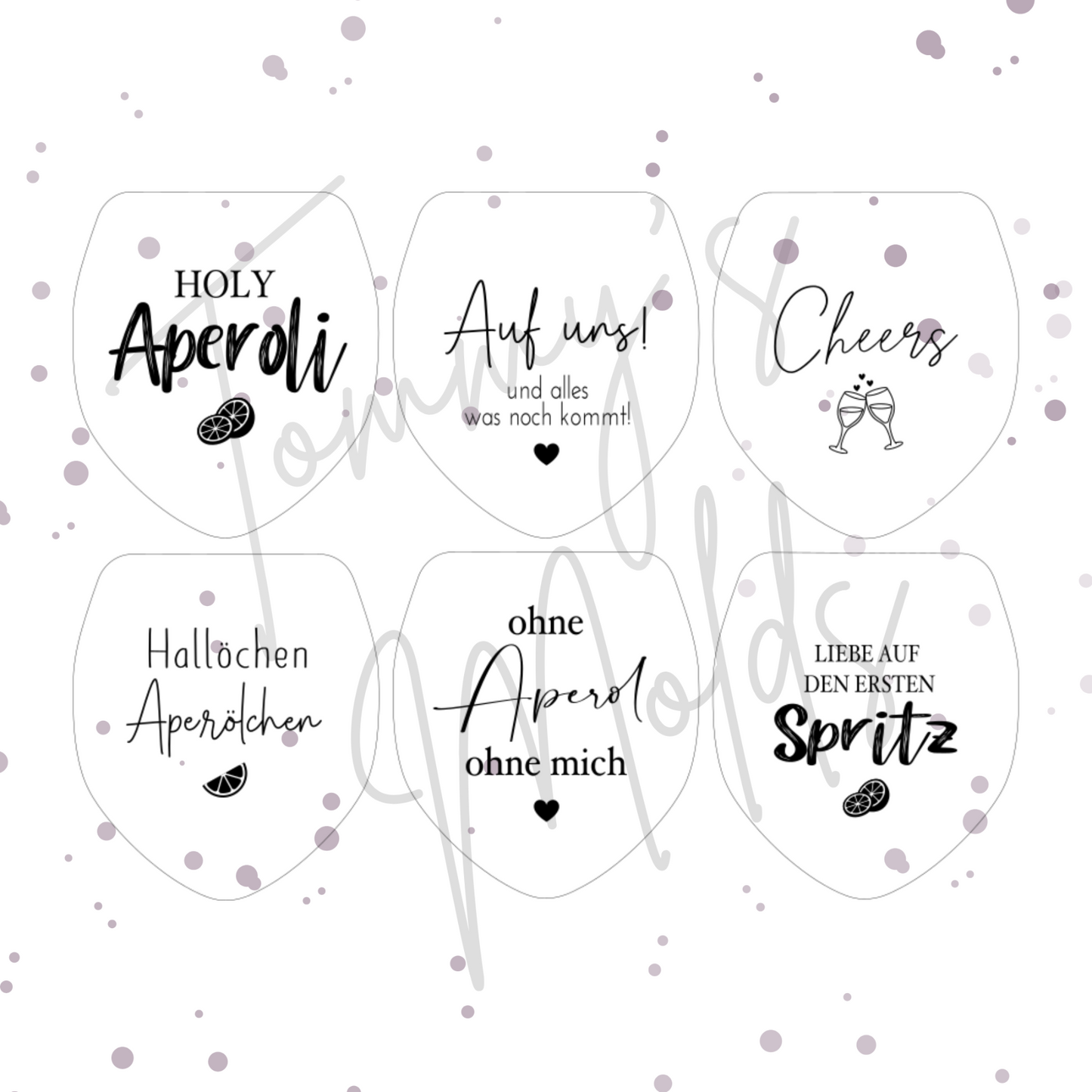 Einleger für Glas transparent "Holy" A4 Bogen