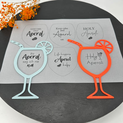 Einleger für Glas transparent "GOOD VIBES" A4 Bogen