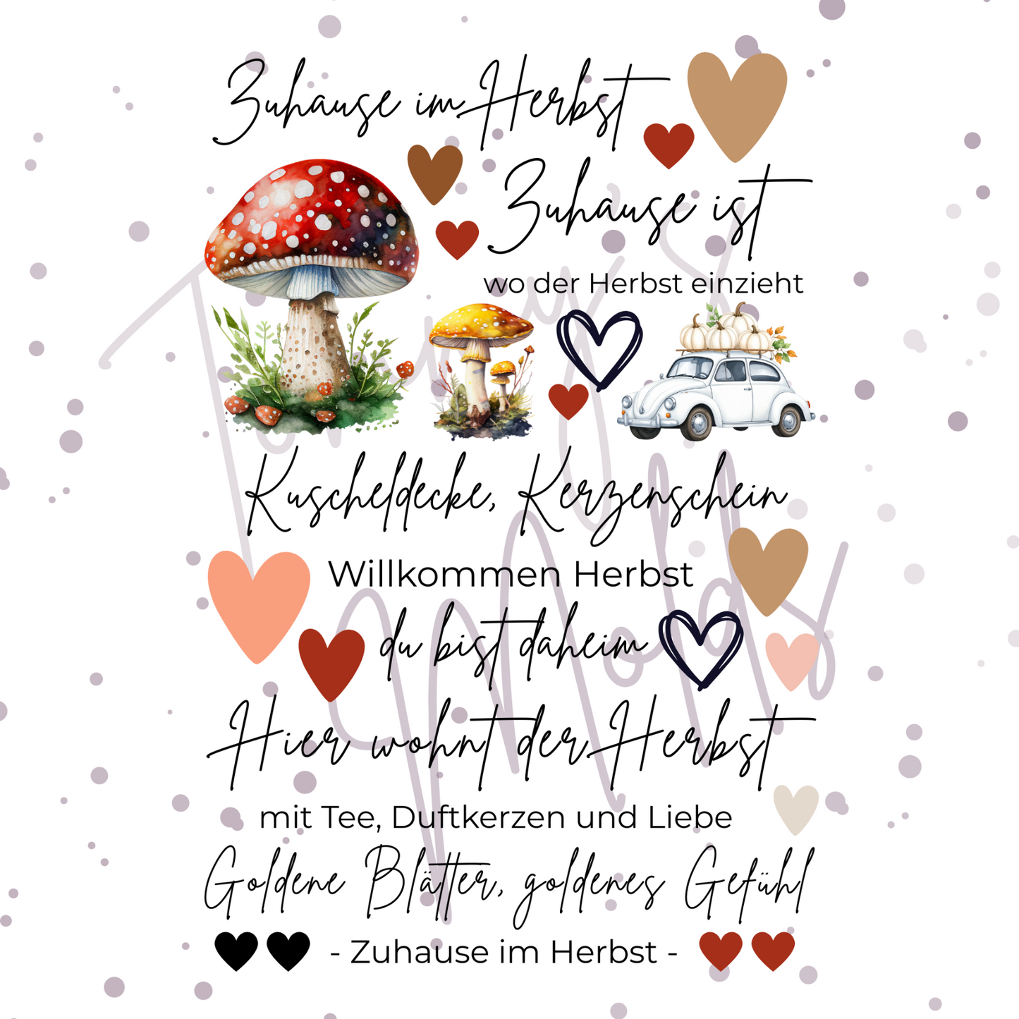 Zuhause im Herbst A5 Bogen