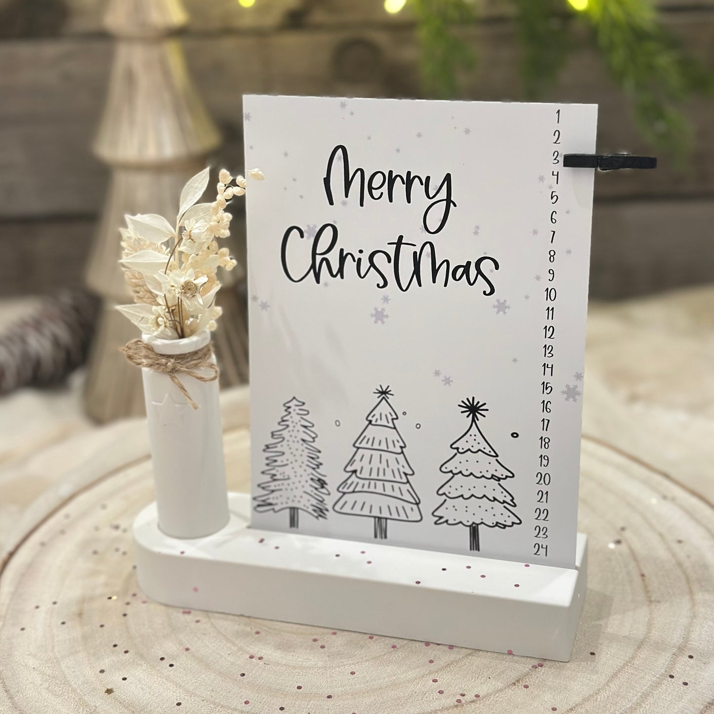 Karte Weihnachts-Countdown Merry Christmas