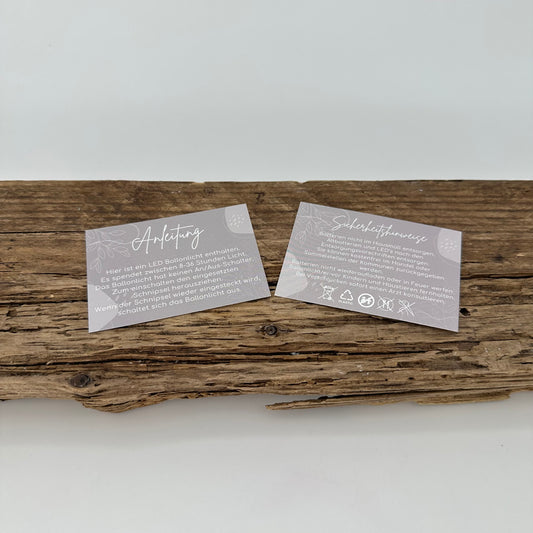 Sicherheitshinweise für Ballonlicht 50 Stk.