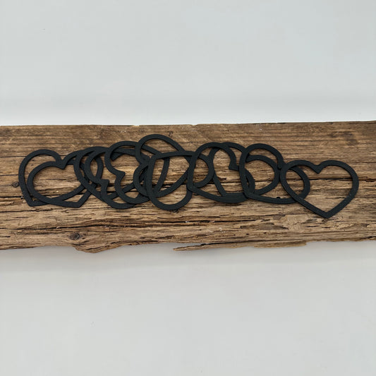 Aufsätze für Herz Ballonlichthalter | 12 Stück schwarz