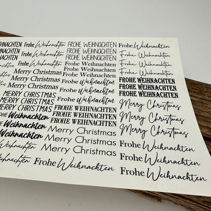 "Frohe Weihnachten“ Baumkerzen-Edition A5 Bogen