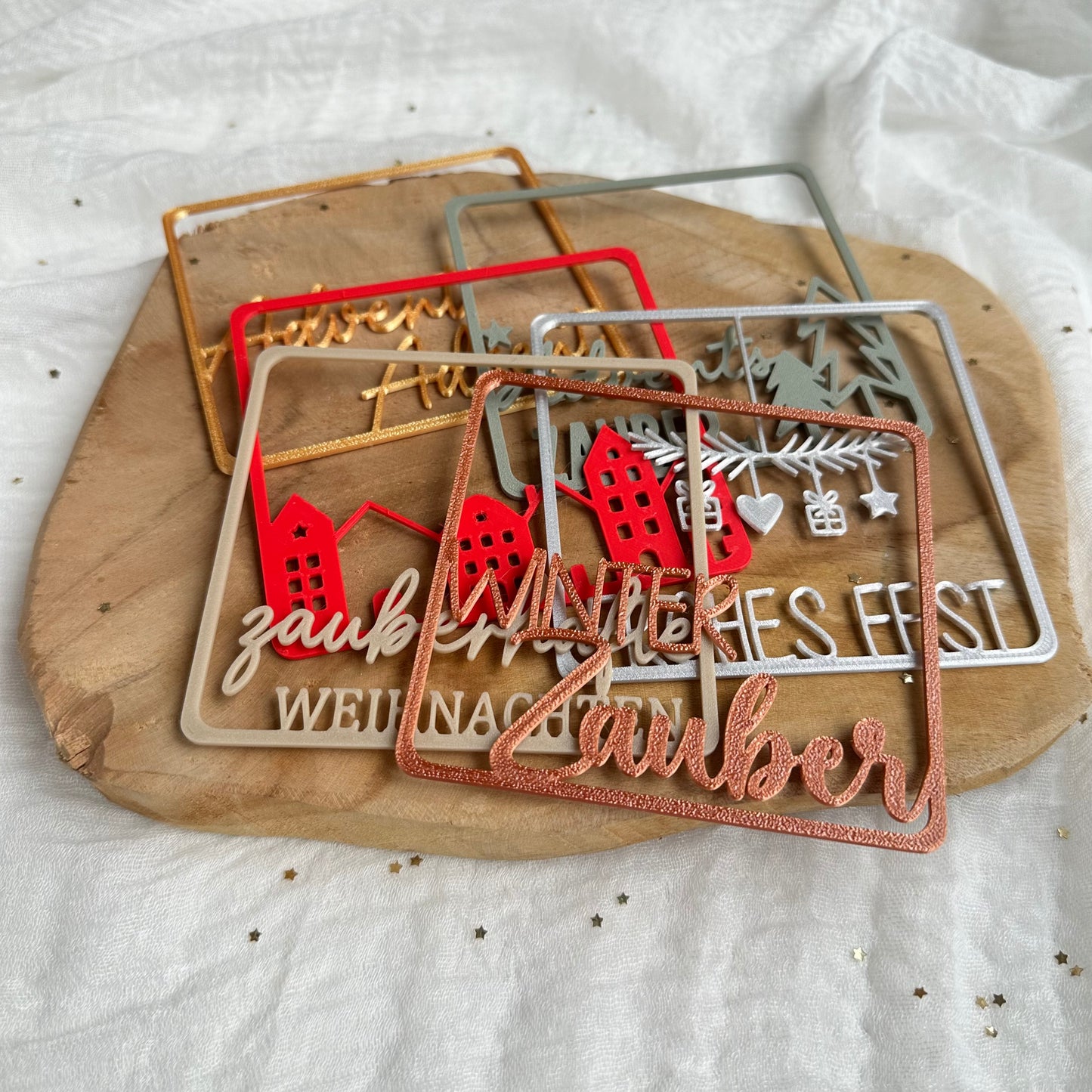 Aufsätze für Advent Platte | 10 Stück