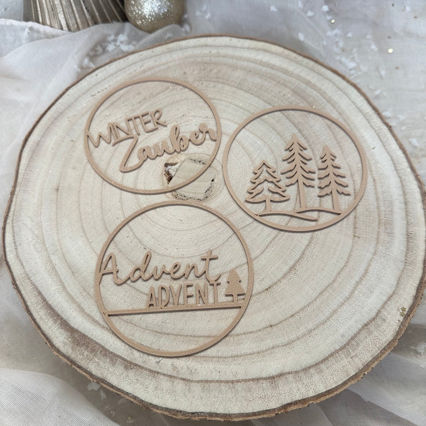 Einleger für Kranz Advent | 10 Stück