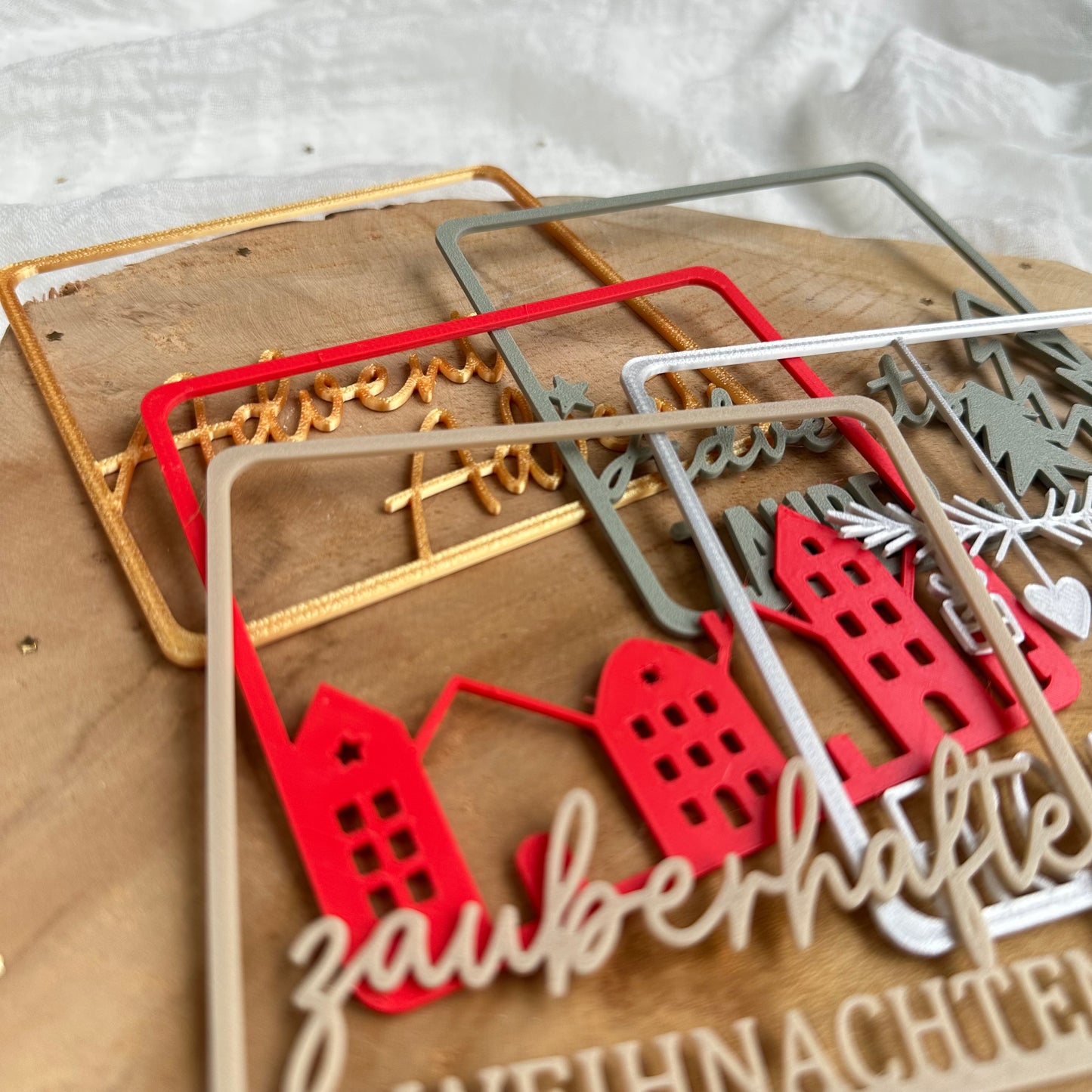 Aufsätze für Advent Platte | 10 Stück