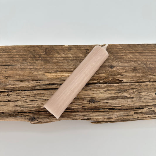 Stabkerze in beige braun