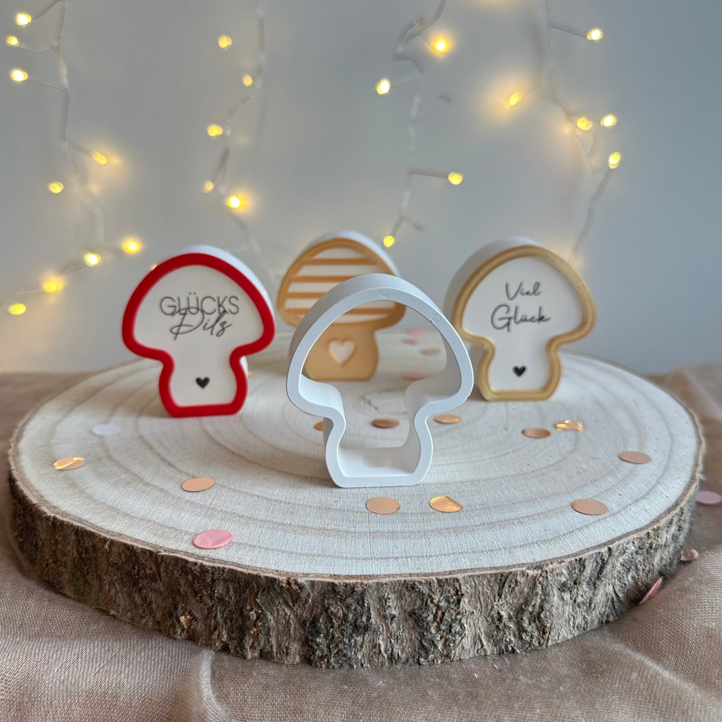 Aufsätze für Pilz Ballonlichthalter | 12 Stück Silhouette