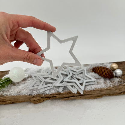 Aufsätze für Stern | 10 Stück in silber