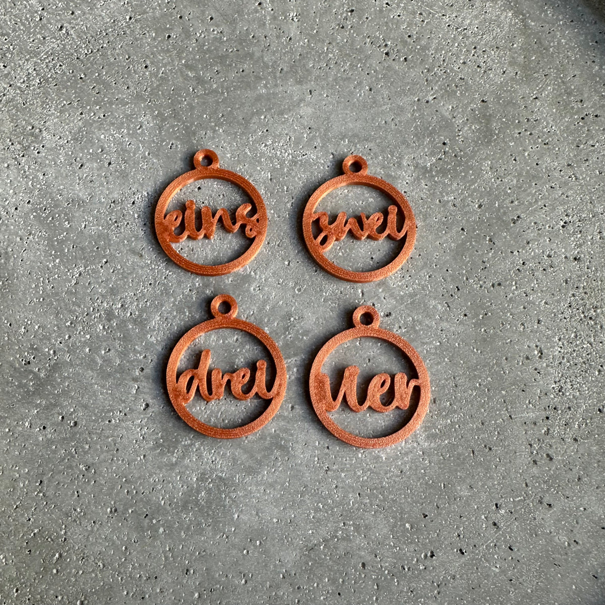 Anhänger "Adventzahlen“ 3 Set`s