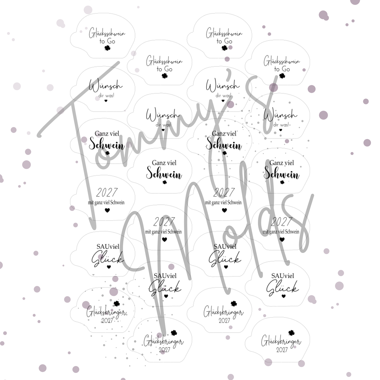 Einleger für Schweinchen Ballonlichthalter "Glücksschwein to go"