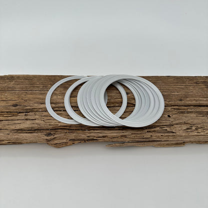 Aufsätze für Weihnachtskugel | 10 Stück in silber