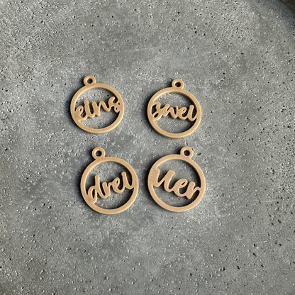 Anhänger "Adventzahlen“ 3 Set`s